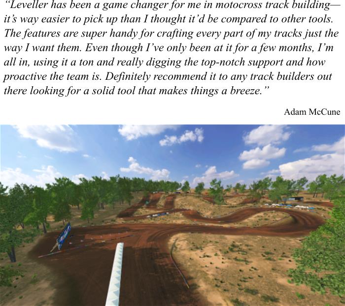 Leveller testimonial by Adam McCune, motocross track maker